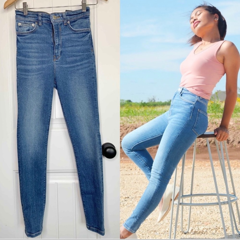 Zara high waist skinny jeans